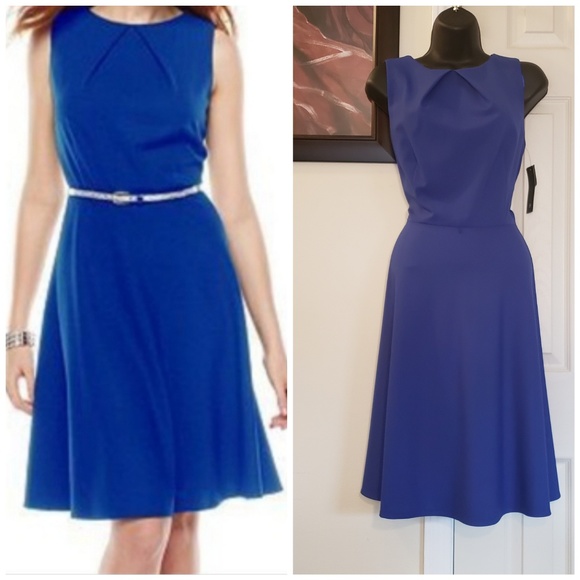 royal blue flare dress